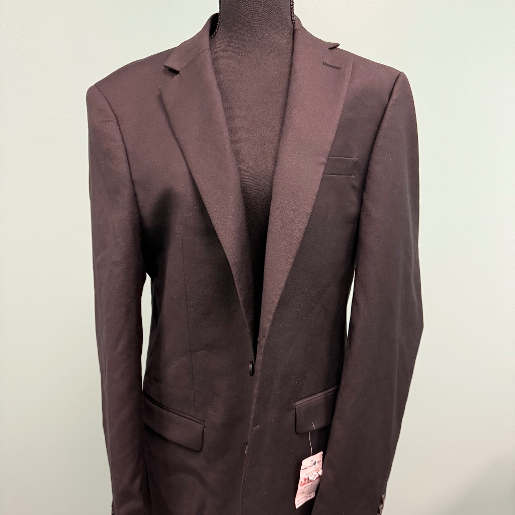 Calvin Klein Mens Suit Jacket Size 40l In Black